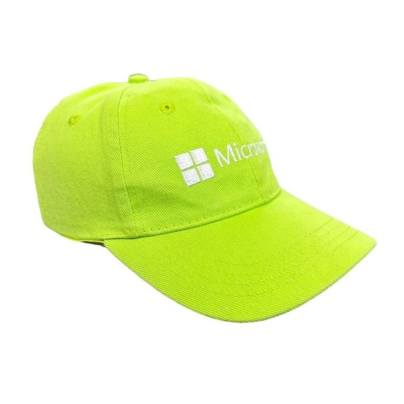 Vintage Y2K Lime Green Embroidered Microsoft Gamer StrapBack Hat - One Size - Picture 5 of 8